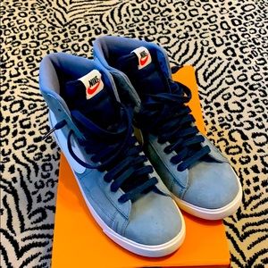 Nike Blazer Mid Vintage Suede Sneakers Grey/Blue